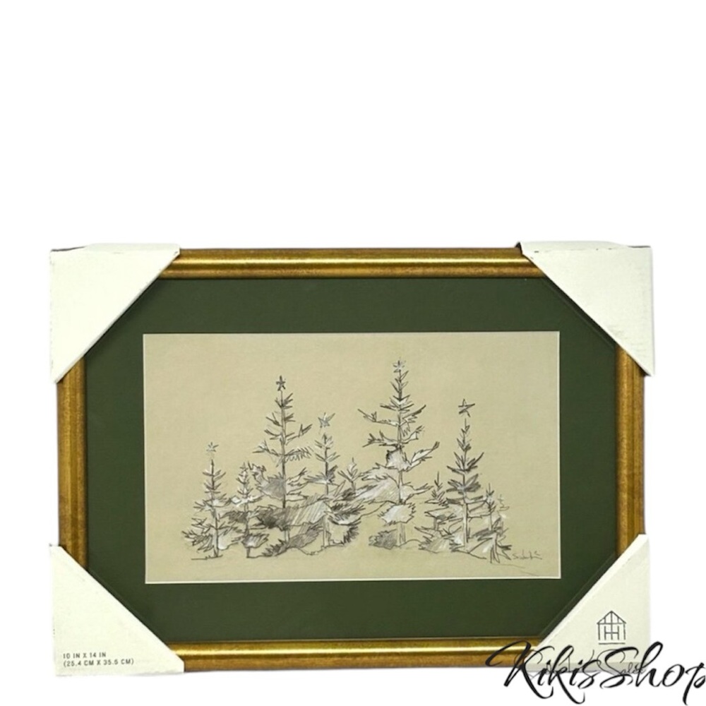 Hearth & Hand Magnolia 10x14 Tree Sketch Framed Christmas Wall Art - Tar… - Picture 4 of 4